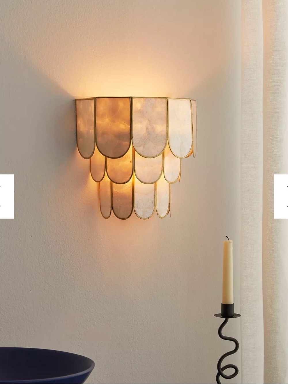 Urban Outfitters Rosa Capiz Sconce
